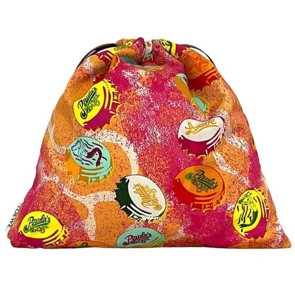 Loewe Drawstring Pouch Drawstring Ring Orange Pin… - image 3